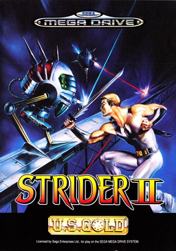 Strider II box art for Sega Mega Drive
